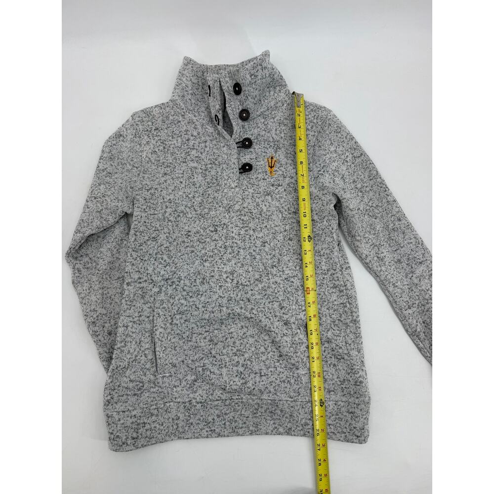 Champion Elite ASU Sun Devils Gray Marled Button Pullover Sweater Womens Small - Picture 8 of 9